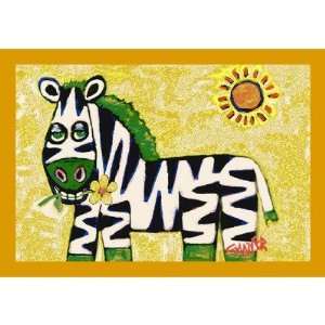   Don Sawyer Zebra Friend Kids Rug Size 310 x 54 Furniture & Decor