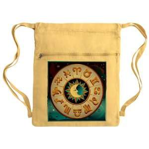   Messenger Bag Sack Pack Yellow Zodiac Astrology Wheel: Everything Else