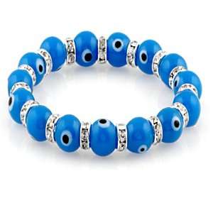  Vishal Jewelry 10mm Glass Eye Beads Translucent Light Blue 
