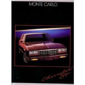 1984 CHEVROLET MONTE CARLO Sales Brochure Book Automotive