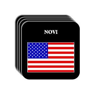  US Flag   Novi, Michigan (MI) Set of 4 Mini Mousepad 