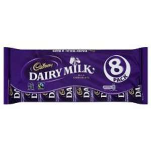 Cadbury Fairtrade Dairy Milk Chocolate Snack Size 8 Pack 313g:  