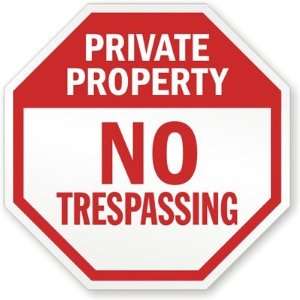  No Trespassing Aluminum Sign, 10 x 10 Office Products
