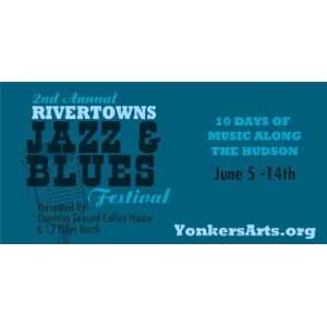  3x6 Vinyl Banner   Yonkers Rivertown Jazz Festival 