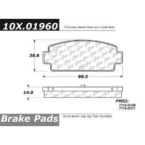  Centric Parts, 102.01960, CTek Brake Pads Automotive