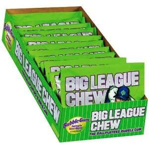 Big League Chew, Sour Apple, 2.1 Ounce Pouch, 12 Count  