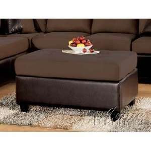   Chocolate Easy Rider and Espresso Bycast Ottoman 10112