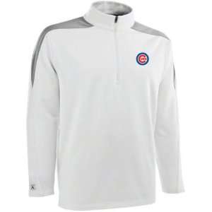  Chicago Cubs White Succeed 1/4 Zip Fleece Pullover: Sports 