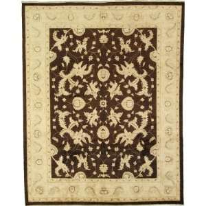  811 x 115 Brown Hand Knotted Wool Ziegler Rug: Home 
