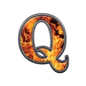  Reflective Letter Q with Inferno Flames   24 h 
