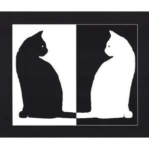  Black And White Cats Poster Print