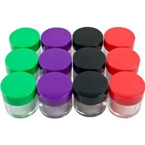   75 TJ8620 Set of 12 20 ml Color Coded Plastic Jars