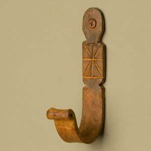  Hand Forged Single Coat Hook   Rust: Office Products