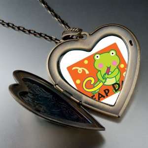  Leap Day Party Frog Photo Large Pendant Necklace Pugster 