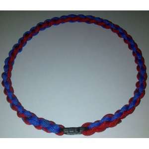  Paracord Inline Sports Necklace Sox Blue & Red