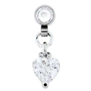 Gem Heart Microdermal Dangle. All Dangles are made with magnetic heas 