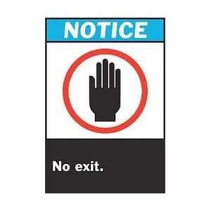 Sign,10x7,no Exit,polyester   BRADY  Industrial 