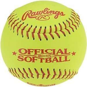   11 Inch Babe Ruth Stamped Leather Fastpitch Softball: Sports