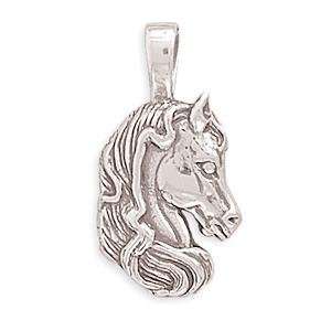  Horsehead Sterling Silver Horse Pendant Necklace Sterling 