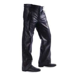   Leather Over Pants w/ Side Zipper & Snaps Sz 36