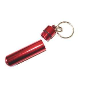  Large Red Geocaching Capsule Keychain or Pill Holder Key 