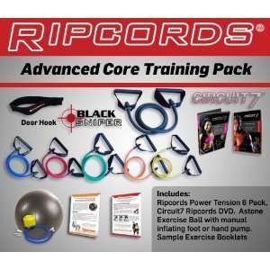 Ripcords Advanced Core Training Pack  Exercise Ball Kit  