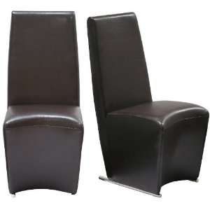   Sofa 130m Dining Side Chair in Mocca Set of 2 130m: Home & Kitchen
