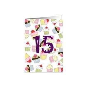  15th Birthday Party Invitation, Cupcakes Galore Card: Toys 