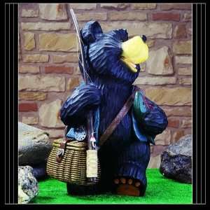    Fisherman Bear Collectible Sculpture Figure 18H