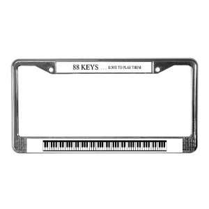  88 keys Music License Plate Frame by CafePress: Automotive