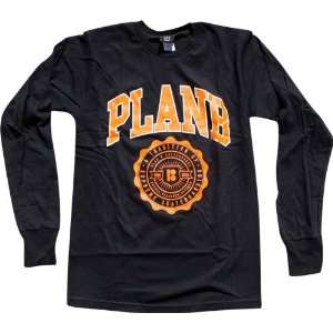 Plan B Long Sleeve T Shirt Uni [Large] Black/White 