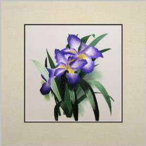  Susho, King Silk Art Handmade Silk Embroidery   Iris 