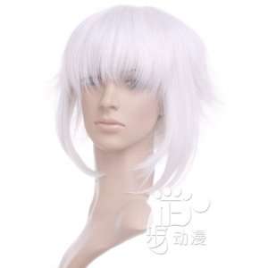  Short White Silver Anime Cosplay Costume Wig: Toys & Games