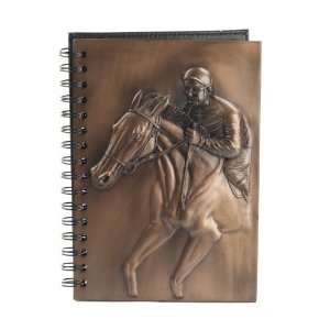   Gifts Bronzed Sculpture Horse And Jockey Notebook New: Home & Kitchen