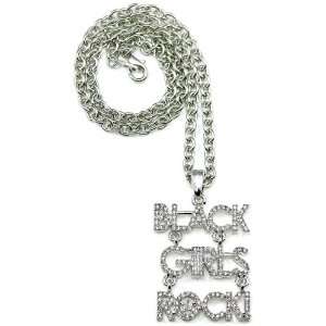  Black Girls Rock Necklace Small Silver Color Jewelry