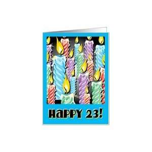  Sparkly candles  23rd Birthday Card Toys & Games