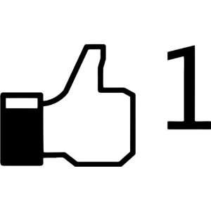  Facebook Like Decal 6 White Sticker 