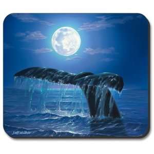    Decorative Mouse Pad Whale Tail at Night Sea Life: Electronics