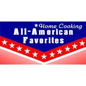    3x6 Vinyl Banner   Home Cooking All American Favs 