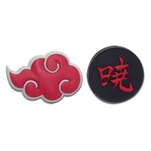 Naruto Shippuden: Akatsuki Cloud and Kanji Anime Pin Set
