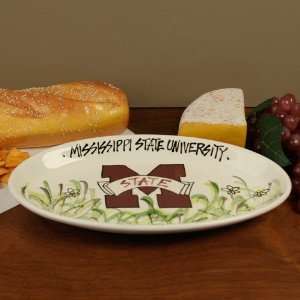  Mississippi State Bulldogs Oval Ceramic Platter Sports 