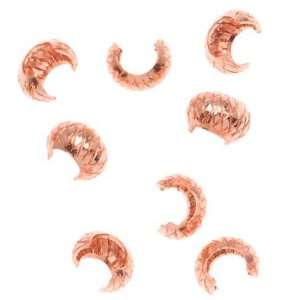  Genuine Copper Crosshatched Crimp Bead Covers 3mm (20 