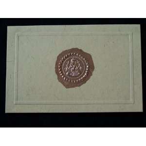  Cards And Envelopes Copper Embossed Deity (Pack of 5 
