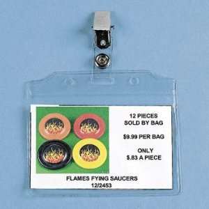  Plastic Clip I.D. Badge Holders   25 pcs: Office Products