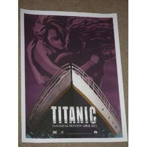  TITANIC 2012 12X16 INCH PROMO MOVIE POSTER JAMES FLAMES 