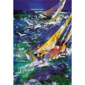  Leroy Neiman High Seas Sailing Postcard: Sports 