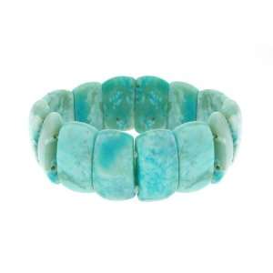  Turquoise Jasper Long Section Stretch Bracelet Jewelry
