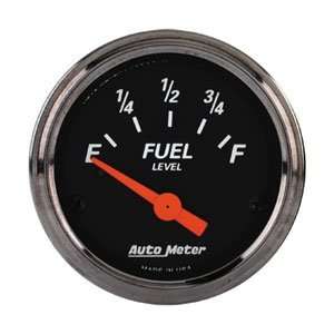 Auto Meter  1418 2 1/16 Designer Black   Fuel Level Gauge   0 Ohm 