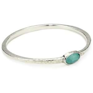   with Turquoise Doublet Hammered Texture Bangle Bracelet: Jewelry
