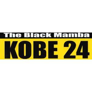  Kobe 24 The Black Mamba bumber sticker.: Everything Else